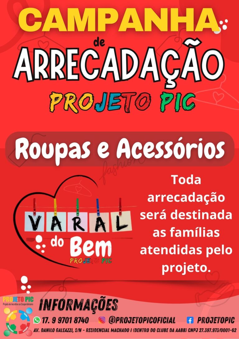 cartaz campanha solidária lacre moderno colorido azul branco e amarelo
